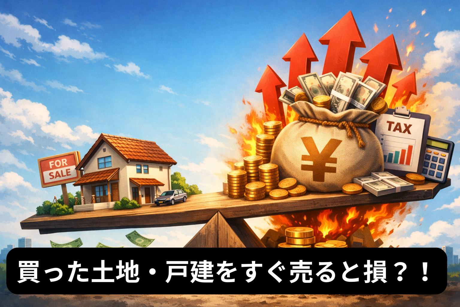 買った土地・戸建をすぐ売る