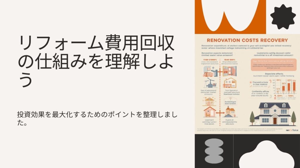 リフォーム費用が回収できない仕組み