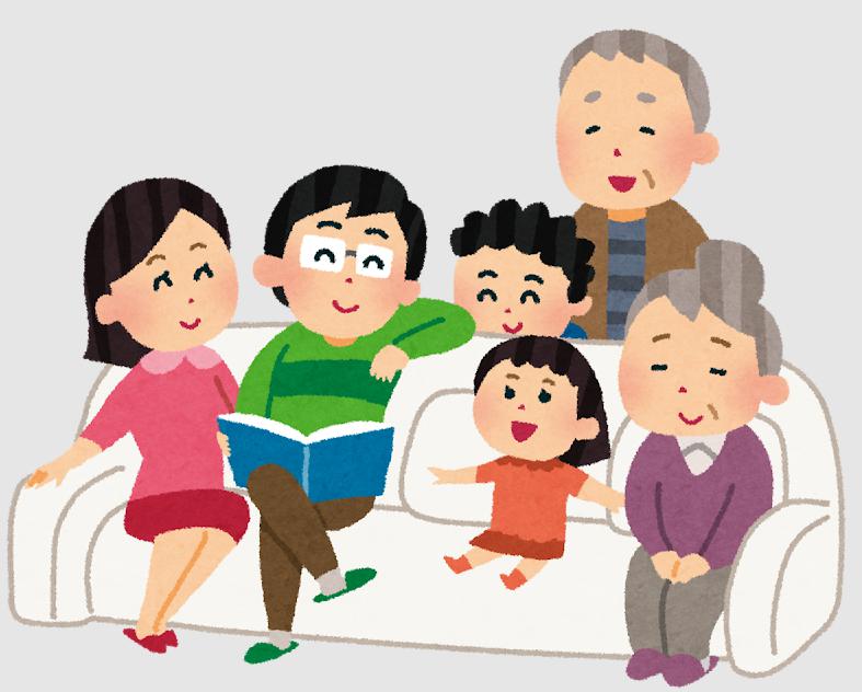 家族団らんの家族