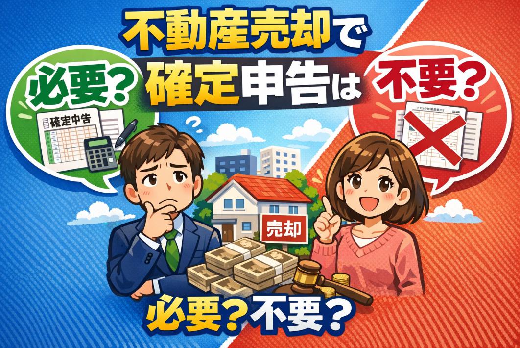 不動産の売却後の確定申告についてのイラスト