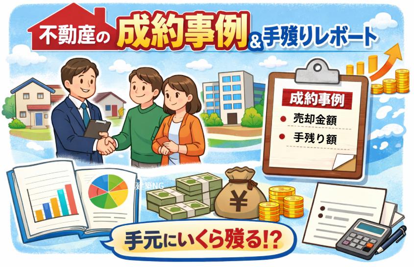 売却金額の手残り額レポート