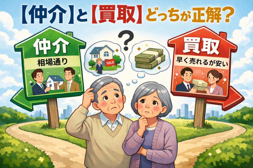 不動産の仲介と買取の違いについて気になる夫婦