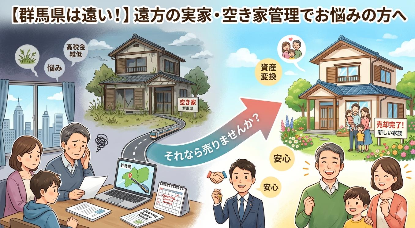 群馬県の遠方の実家の管理に悩む人