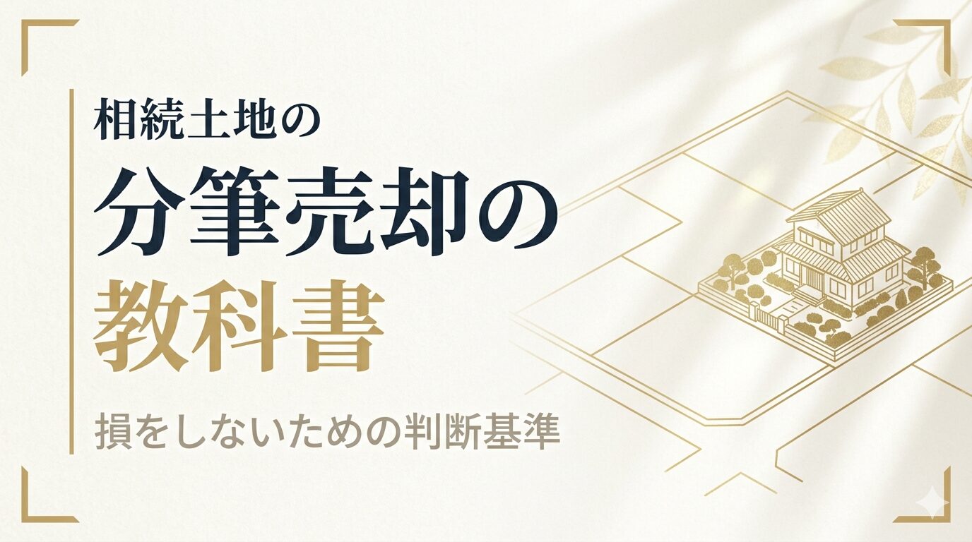 土地を分筆して売却する教科書