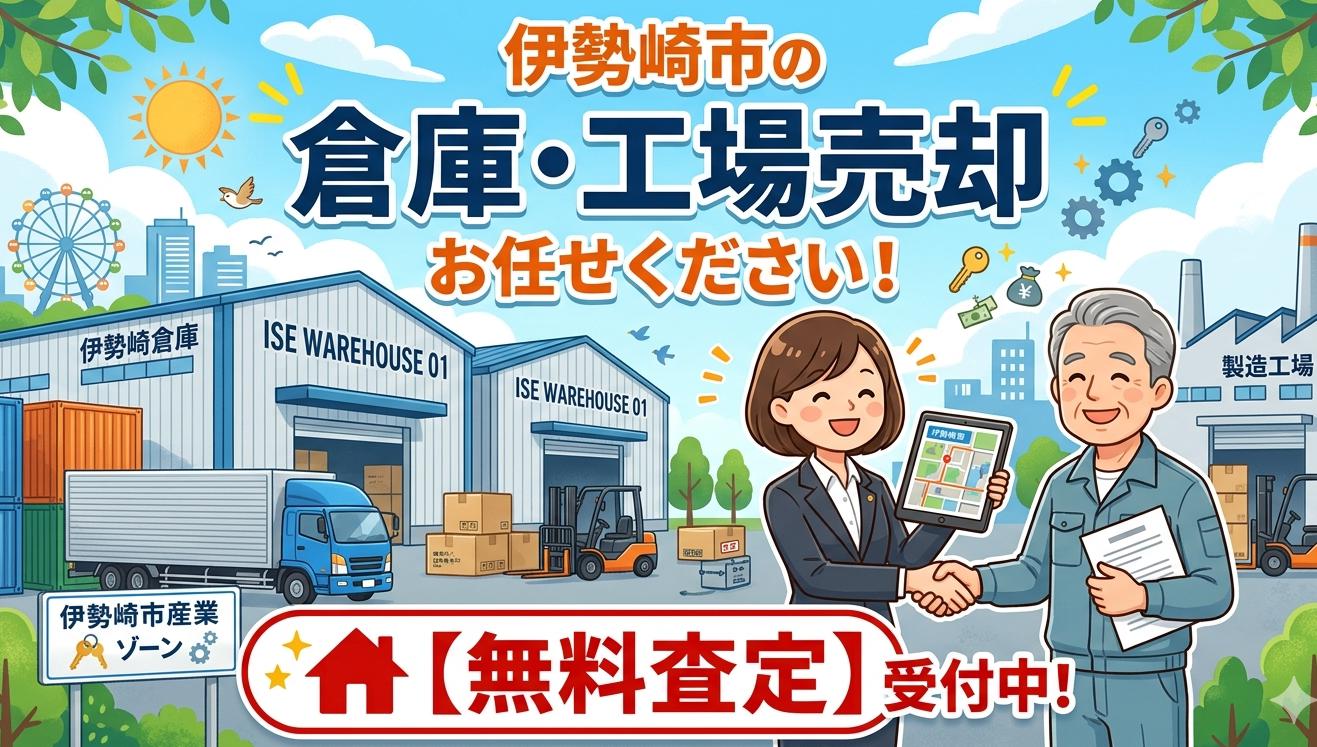 伊勢崎市の工場＆倉庫の売却を説明する画像