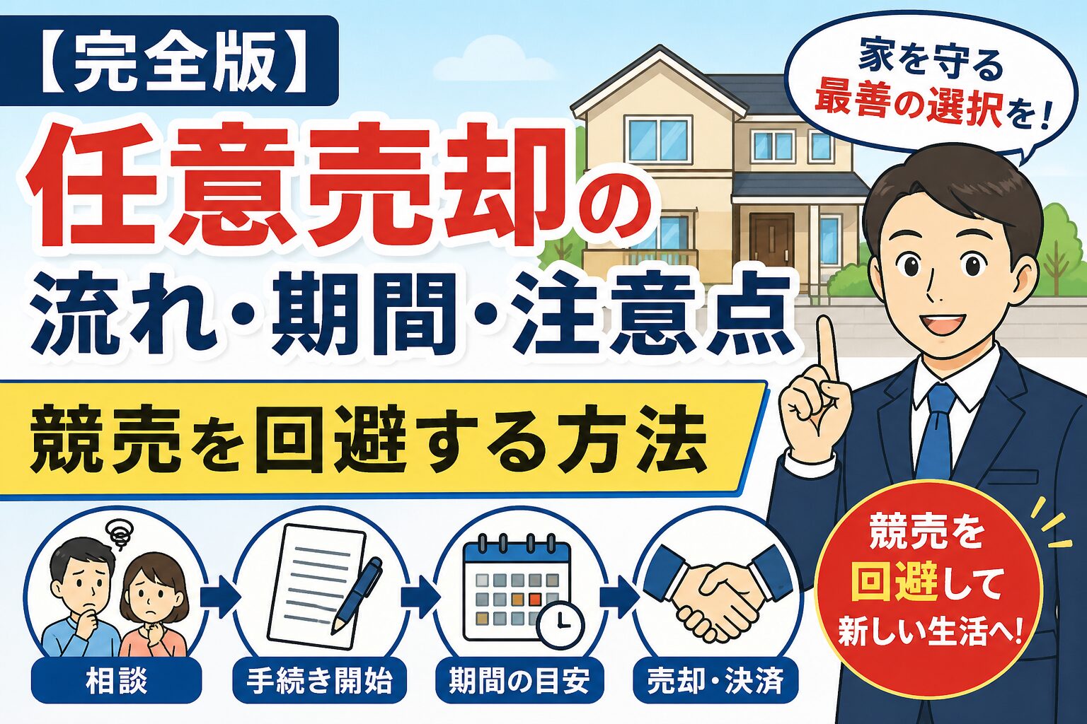 任売却の流れ、期間、注意点を解説