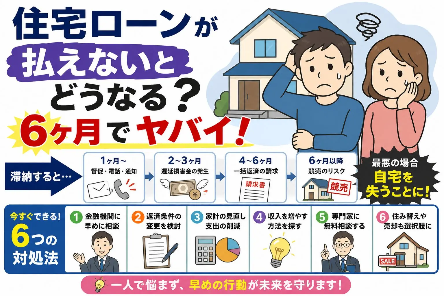 住宅ローンの支払いに悩む人たち