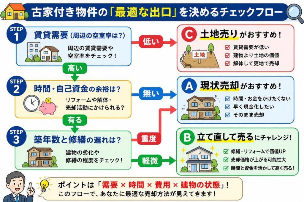 全空のアパート売却方法についての説明