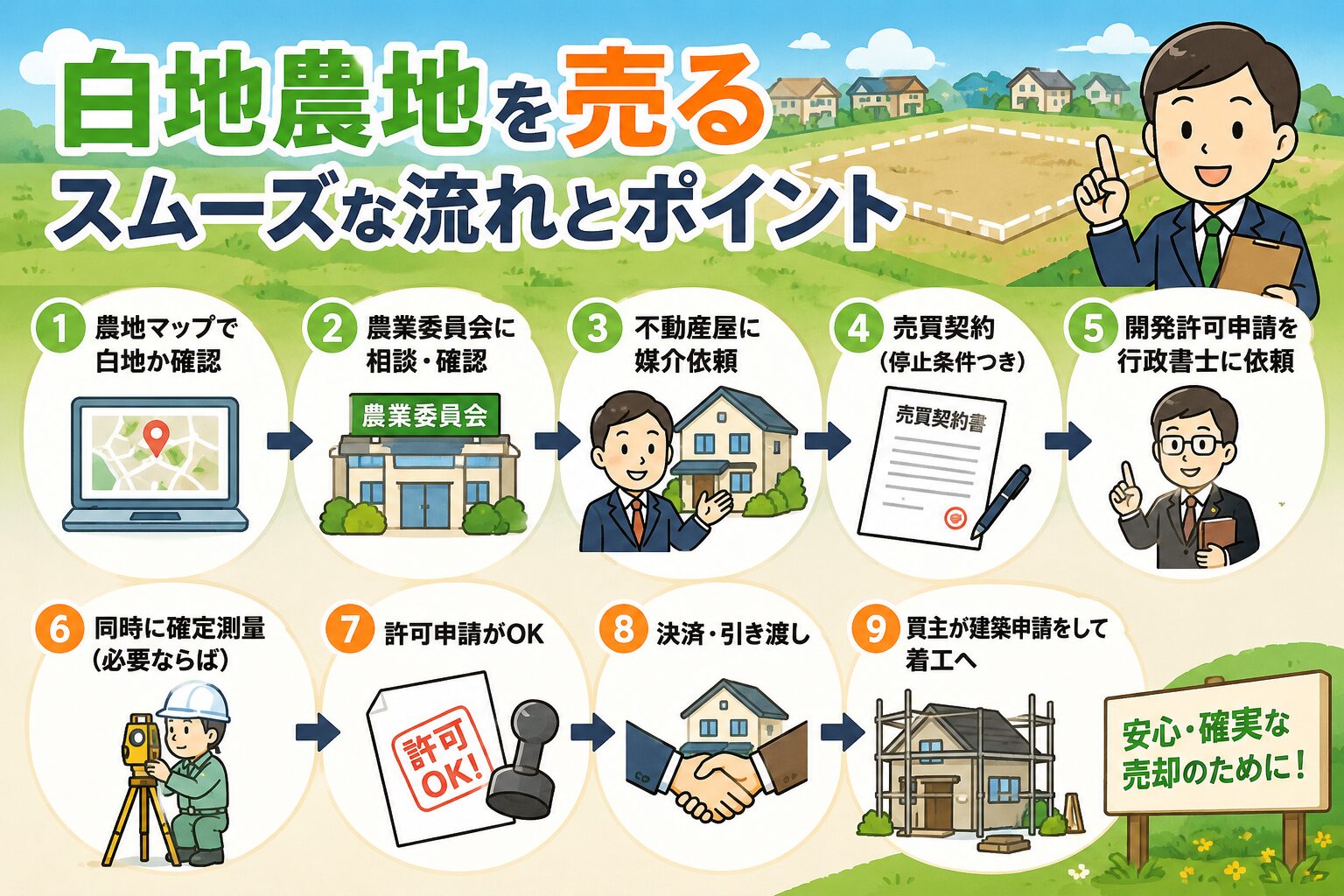 農地（白地）を売る方法について解説
