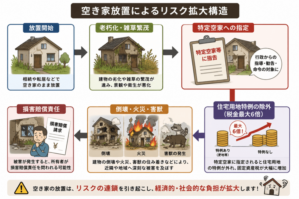 空き家放置のリスク図解