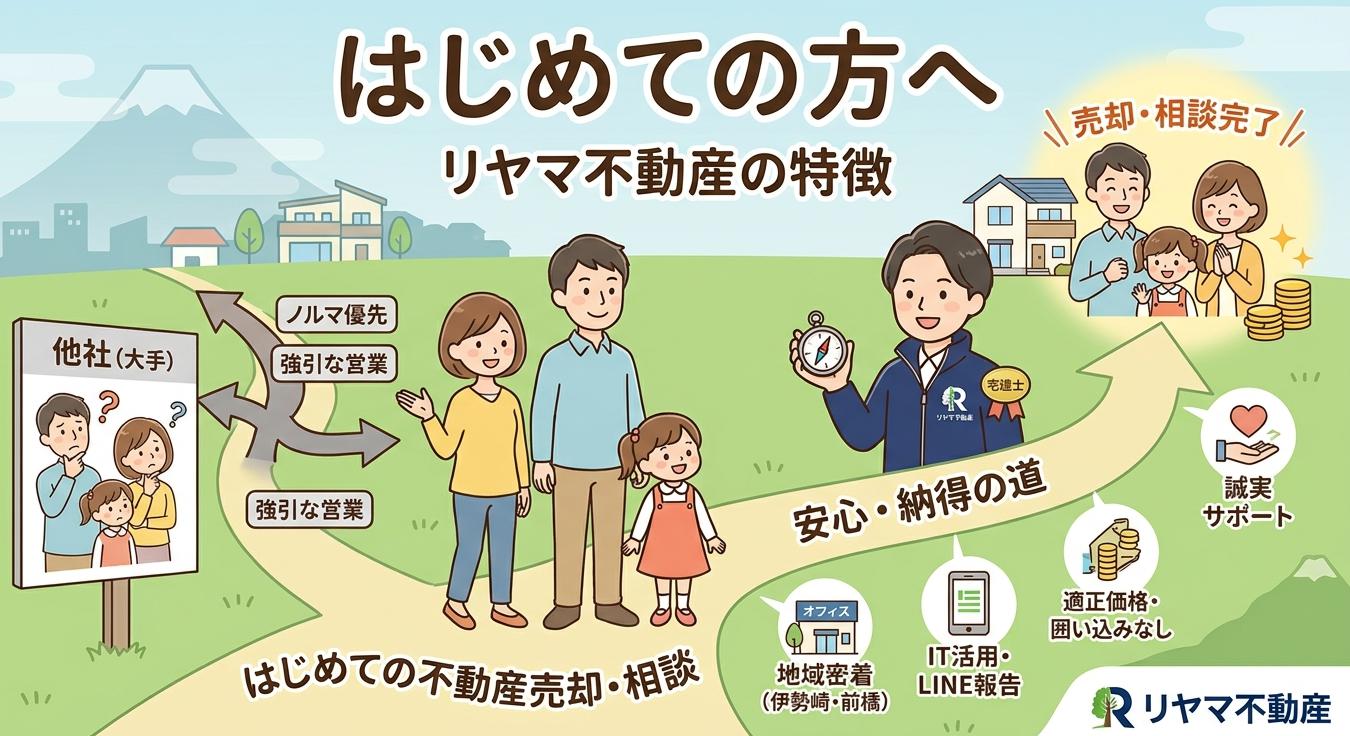 リヤマ不動産を初めて利用する人向けの画像