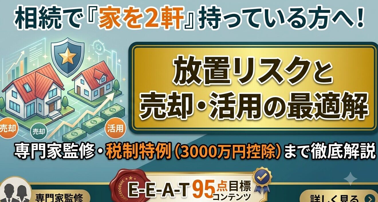 家を２軒売却する方法とリスク