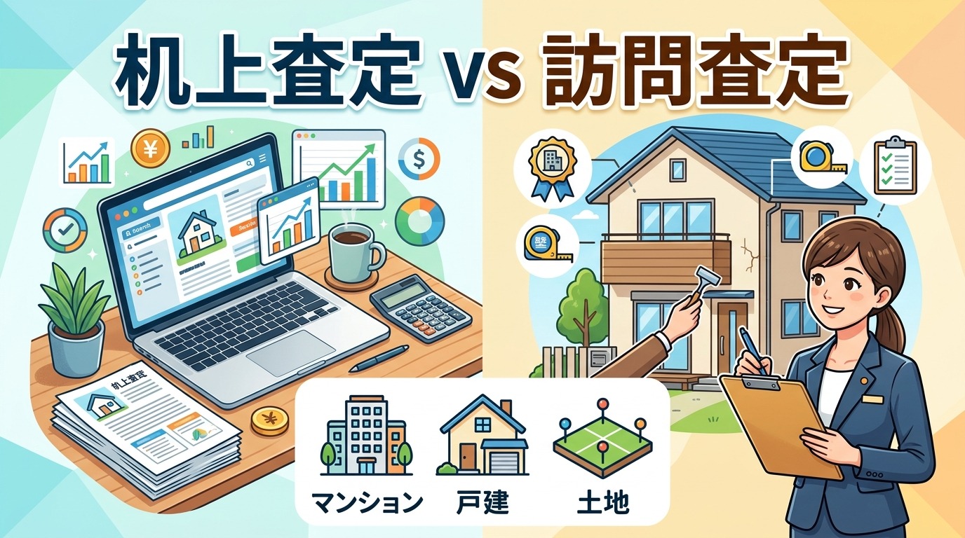 不動産の机上査定と訪問査定の違いについて
