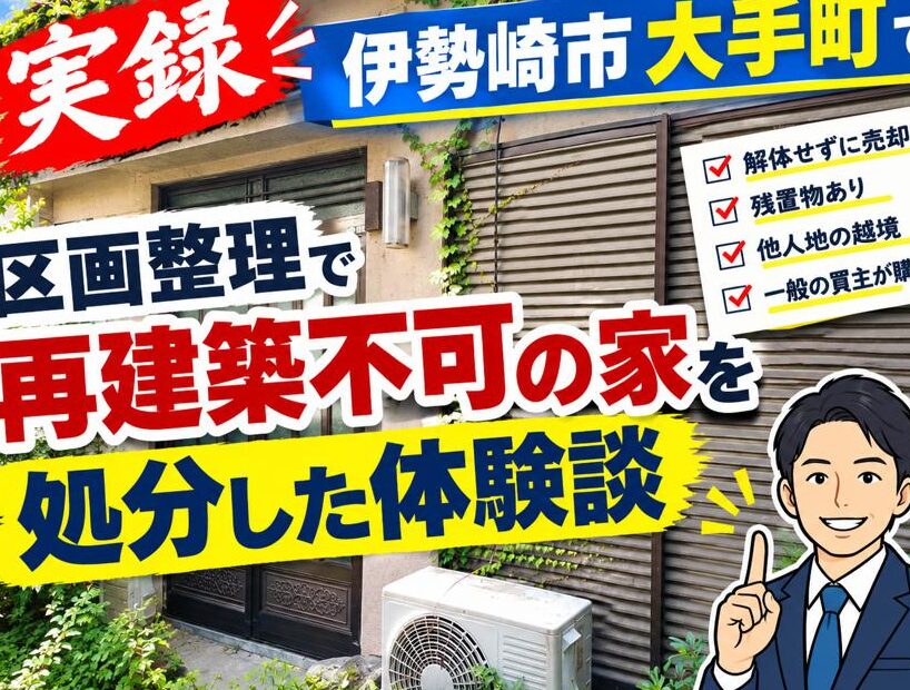 伊勢崎市大手町の再建築不可の不動産を売った体験談